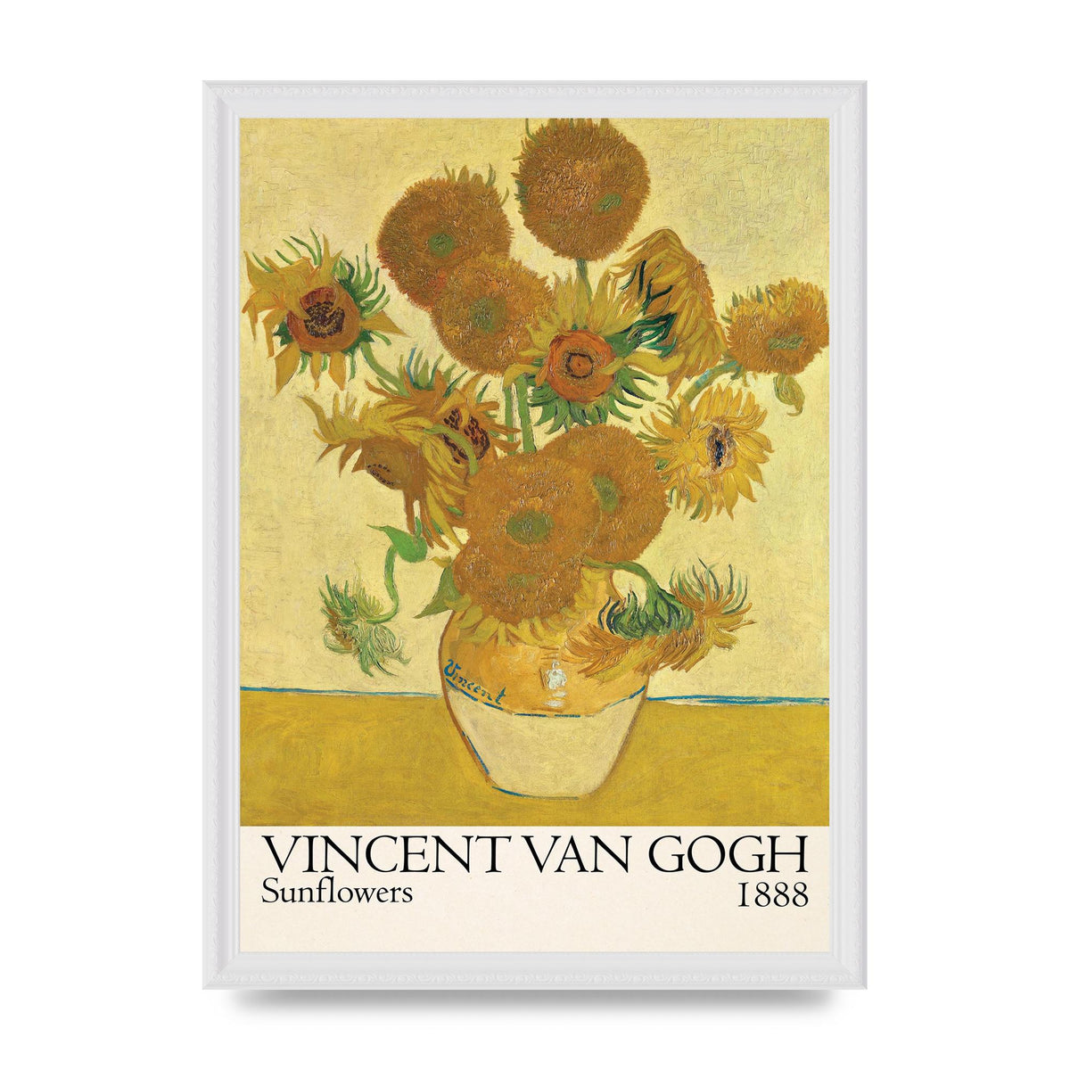Vincent Van Gogh Sunflowers 1888 Printed Poster - A3 framed