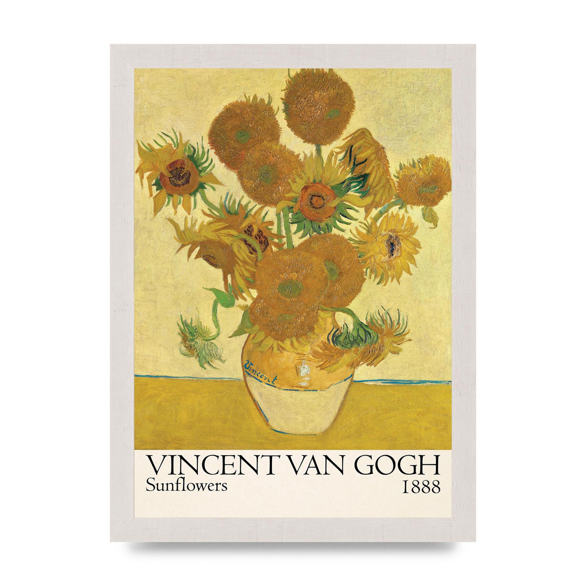 Vincent Van Gogh Sunflowers 1888 Printed Poster - A4 framed
