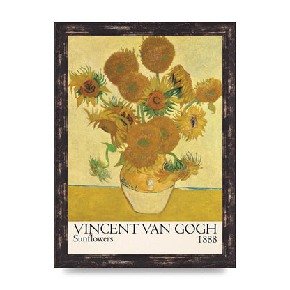 Vincent Van Gogh Sunflowers 1888 Printed Poster - A4 framed
