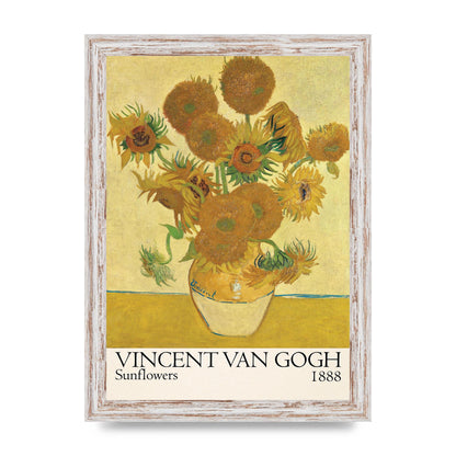 Vincent Van Gogh Sunflowers 1888 Printed Poster - A4 framed