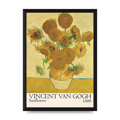 Vincent Van Gogh Sunflowers 1888 Printed Poster - A4 framed