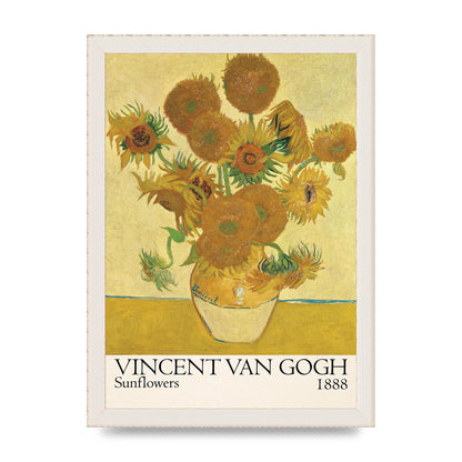 Vincent Van Gogh Sunflowers 1888 Printed Poster - A4 framed