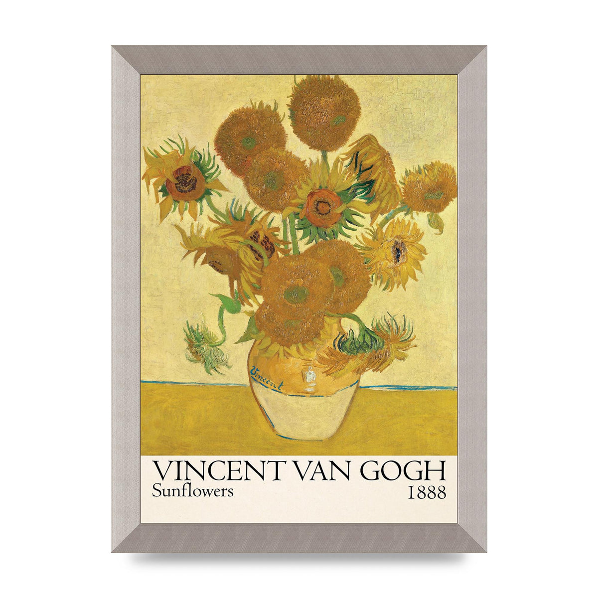 Vincent Van Gogh Sunflowers 1888 Printed Poster - A4 framed