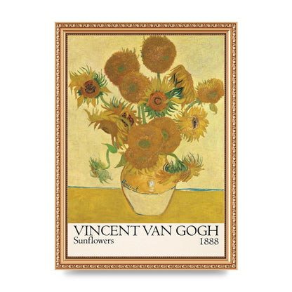 Vincent Van Gogh Sunflowers 1888 Printed Poster - A4 framed
