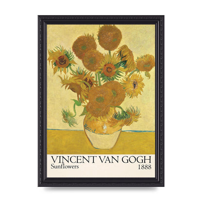 Vincent Van Gogh Sunflowers 1888 Printed Poster - A4 framed