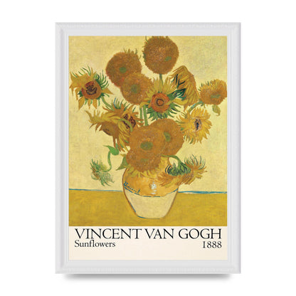 Vincent Van Gogh Sunflowers 1888 Printed Poster - A4 framed