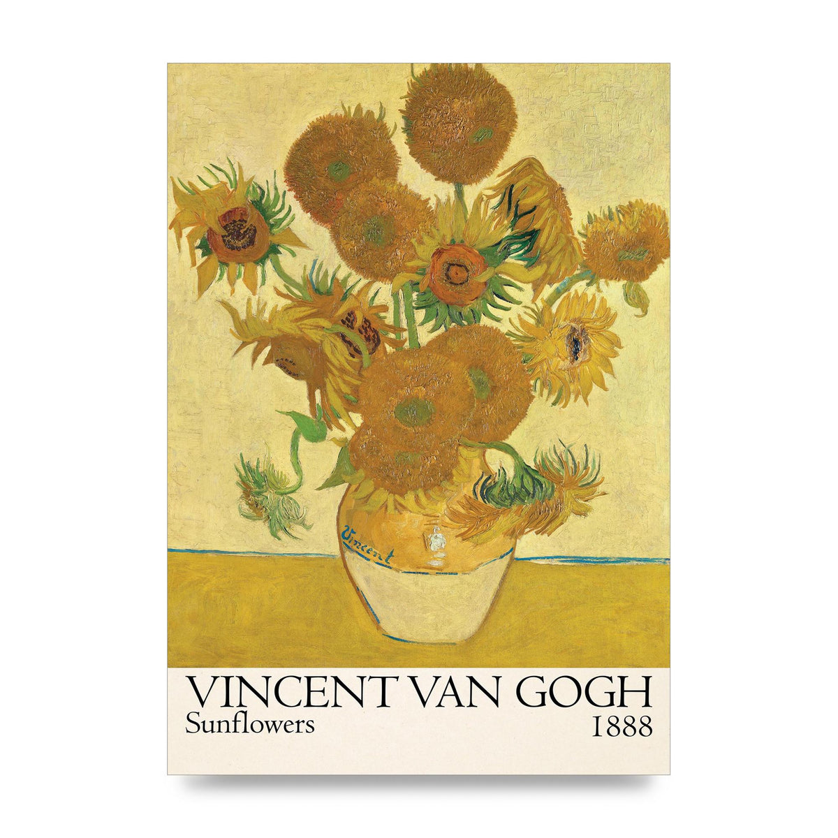 Vincent Van Gogh Sunflowers 1888 Printed Poster - unframed print