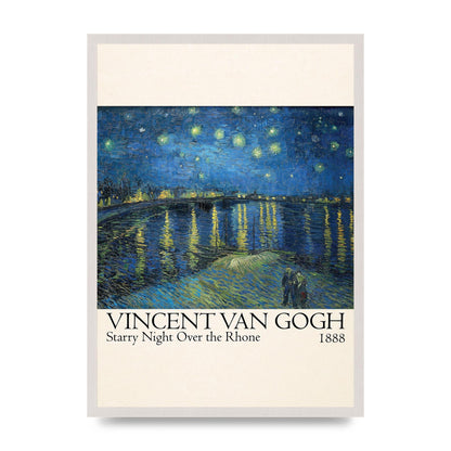 Vincent Van Gogh Starry Night Over The Rhone 1888 Wall Art - A2 framed
