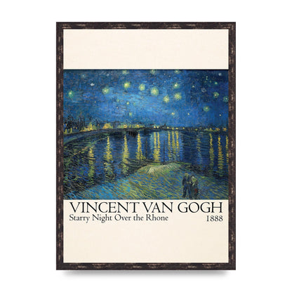 Vincent Van Gogh Starry Night Over The Rhone 1888 Wall Art - A2 framed