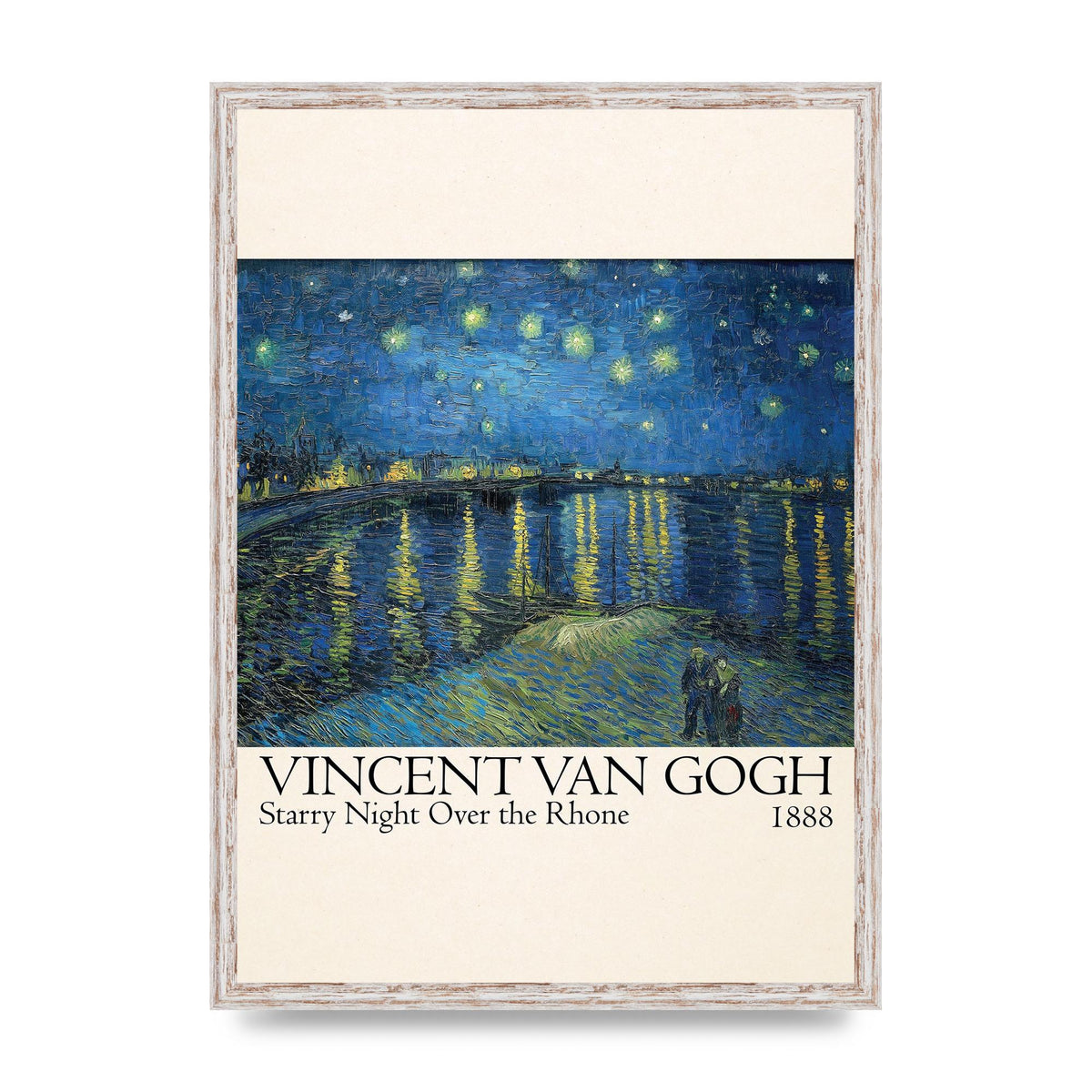 Vincent Van Gogh Starry Night Over The Rhone 1888 Wall Art - A2 framed
