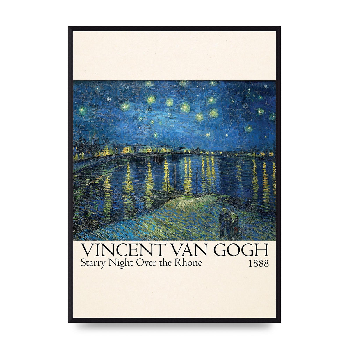 Vincent Van Gogh Starry Night Over The Rhone 1888 Wall Art - A2 framed