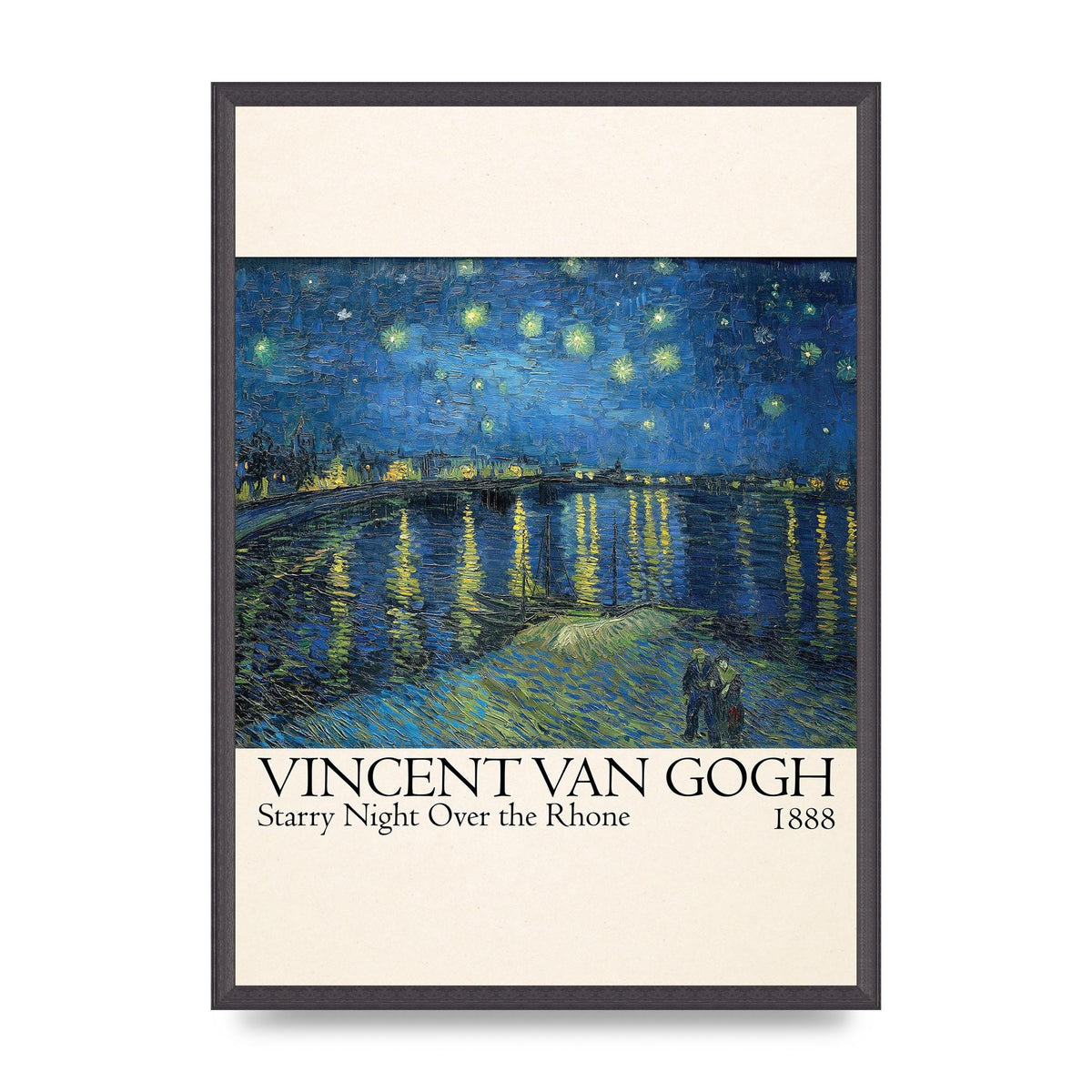 Vincent Van Gogh Starry Night Over The Rhone 1888 Wall Art - A2 framed