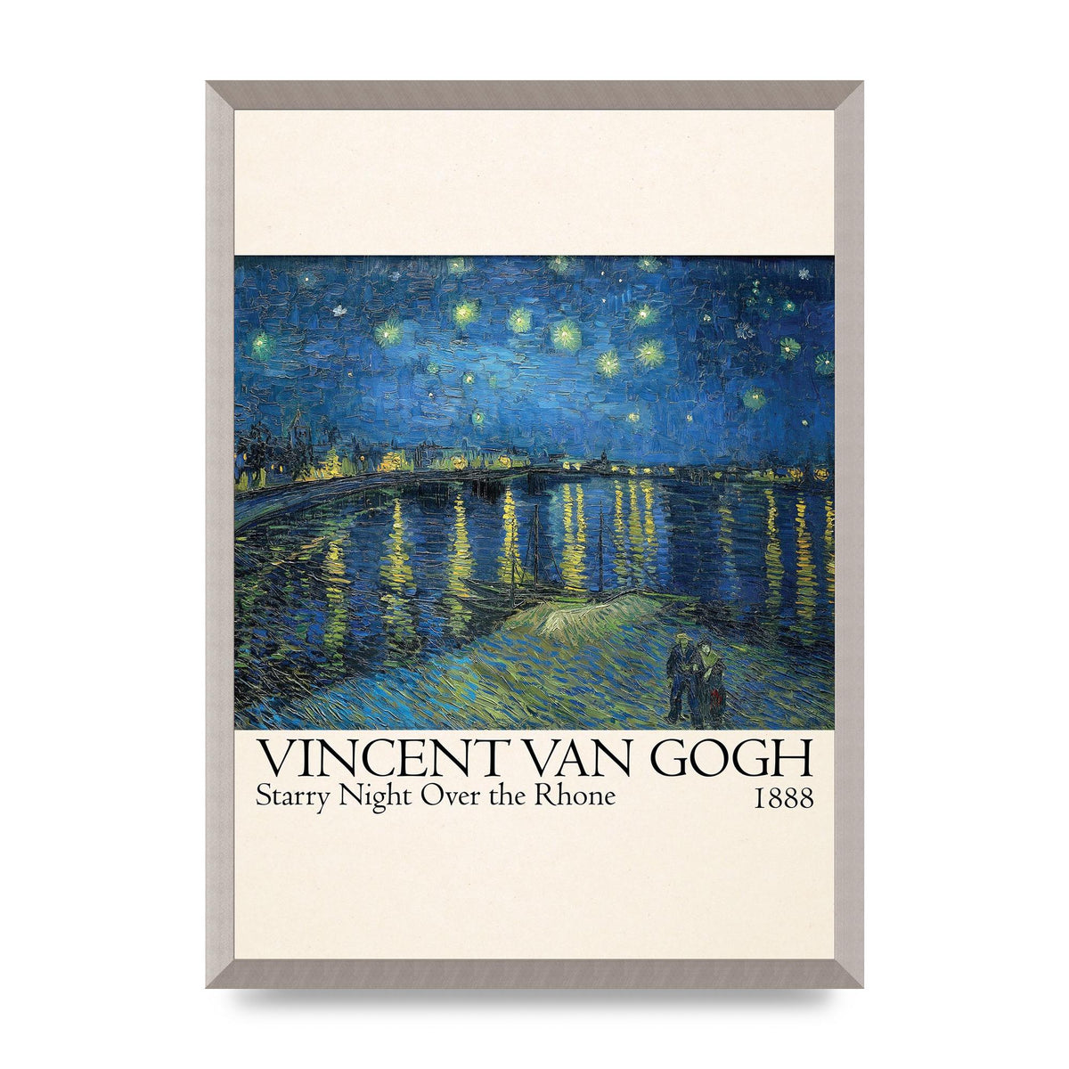 Vincent Van Gogh Starry Night Over The Rhone 1888 Wall Art - A2 framed