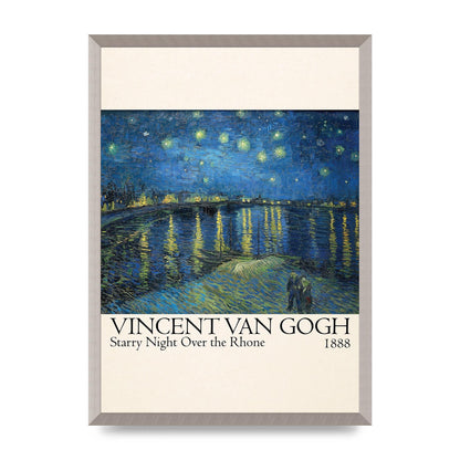 Vincent Van Gogh Starry Night Over The Rhone 1888 Wall Art - A2 framed