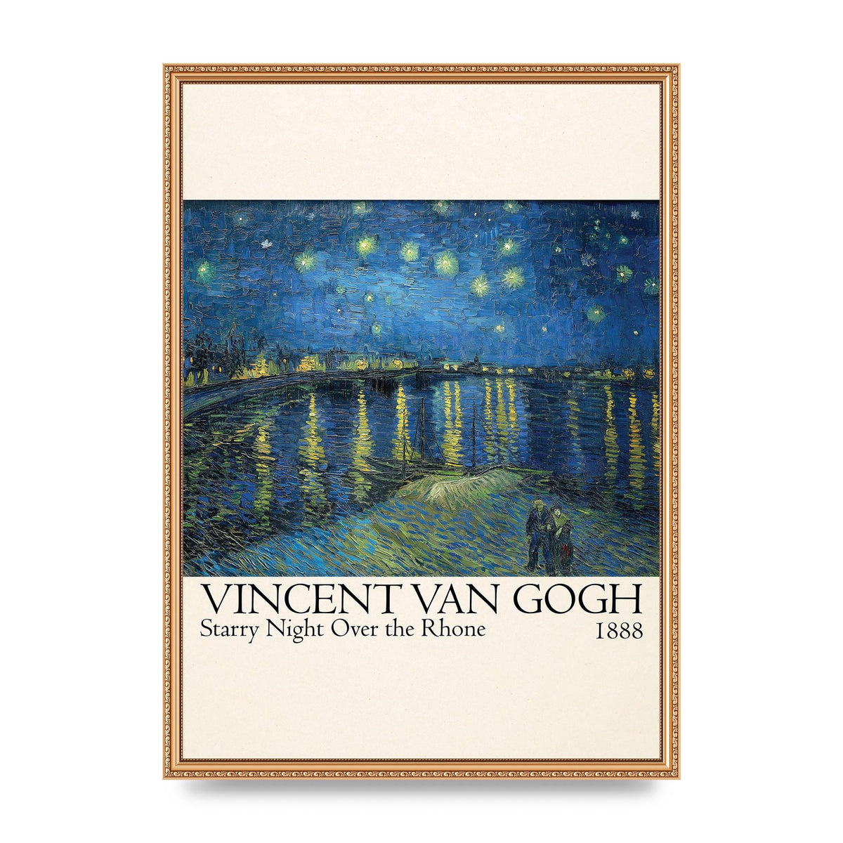 Vincent Van Gogh Starry Night Over The Rhone 1888 Wall Art - A2 framed