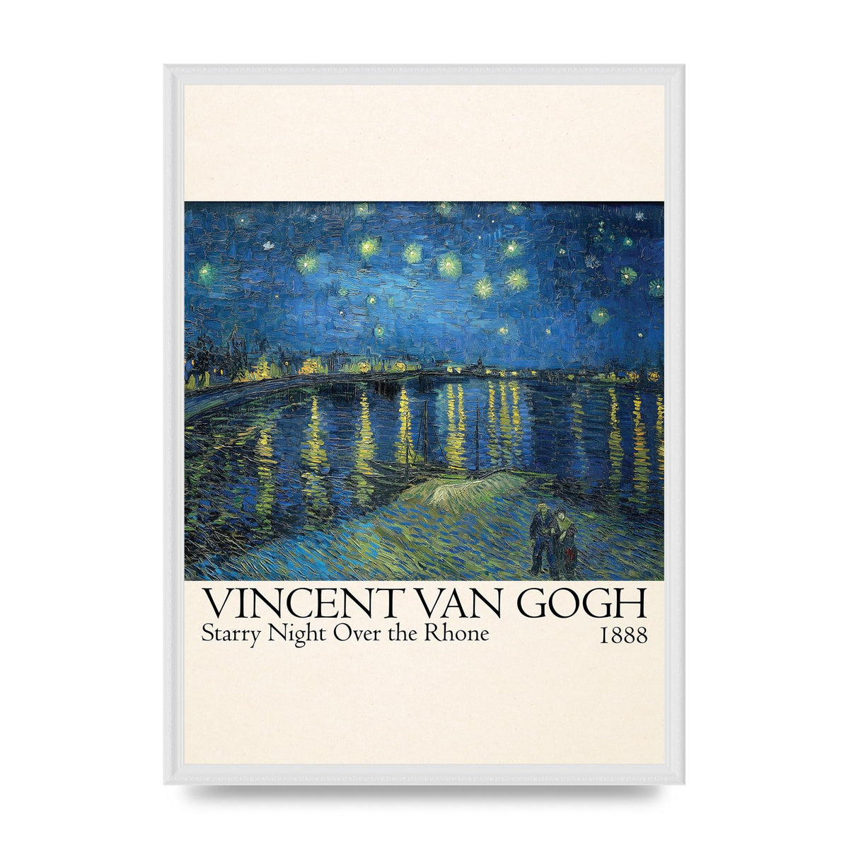 Vincent Van Gogh Starry Night Over The Rhone 1888 Wall Art - A2 framed