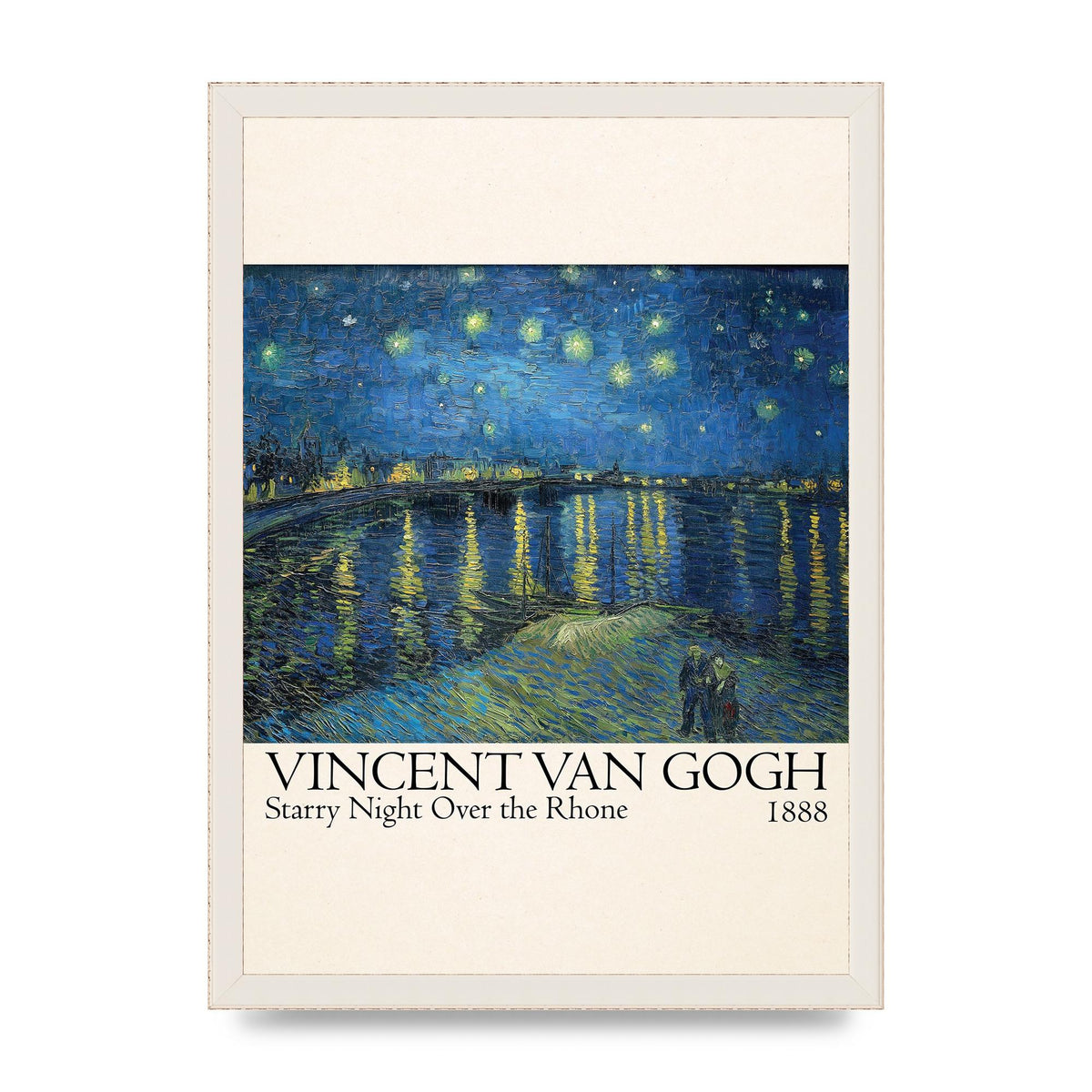 Vincent Van Gogh Starry Night Over The Rhone 1888 Wall Art - A3 framed