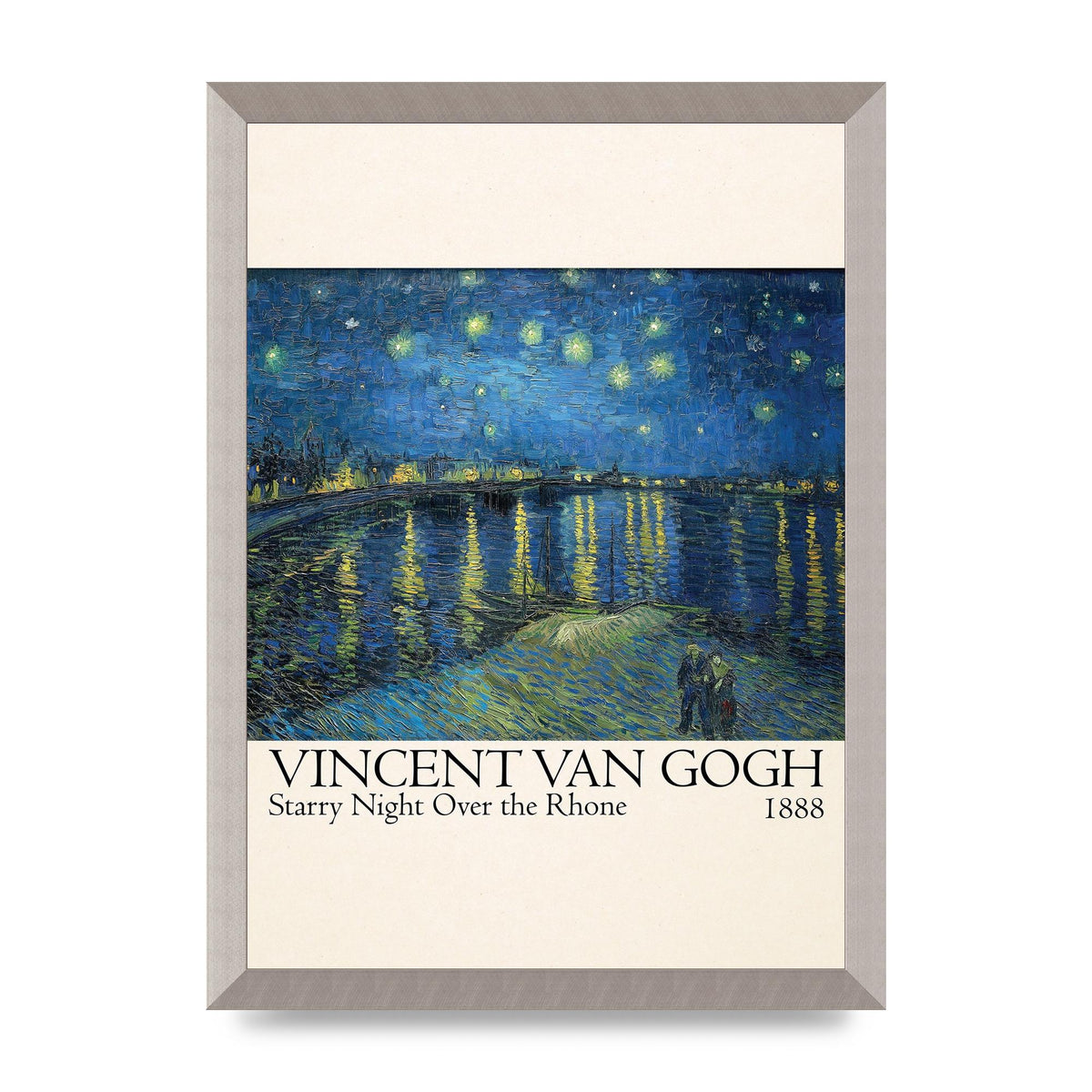 Vincent Van Gogh Starry Night Over The Rhone 1888 Wall Art - A3 framed