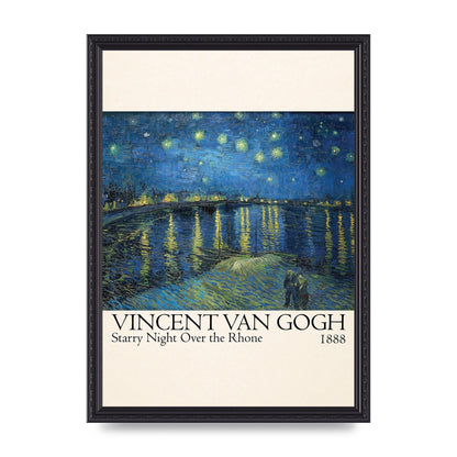Vincent Van Gogh Starry Night Over The Rhone 1888 Wall Art - A3 framed