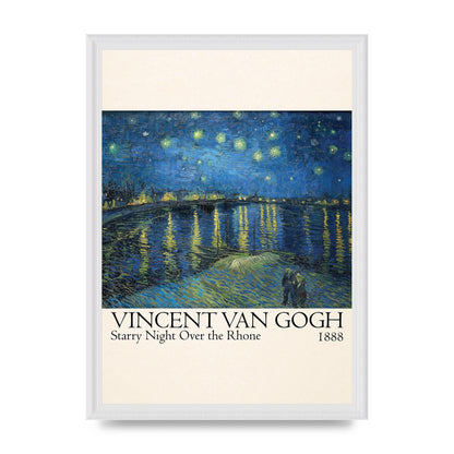 Vincent Van Gogh Starry Night Over The Rhone 1888 Wall Art - A3 framed