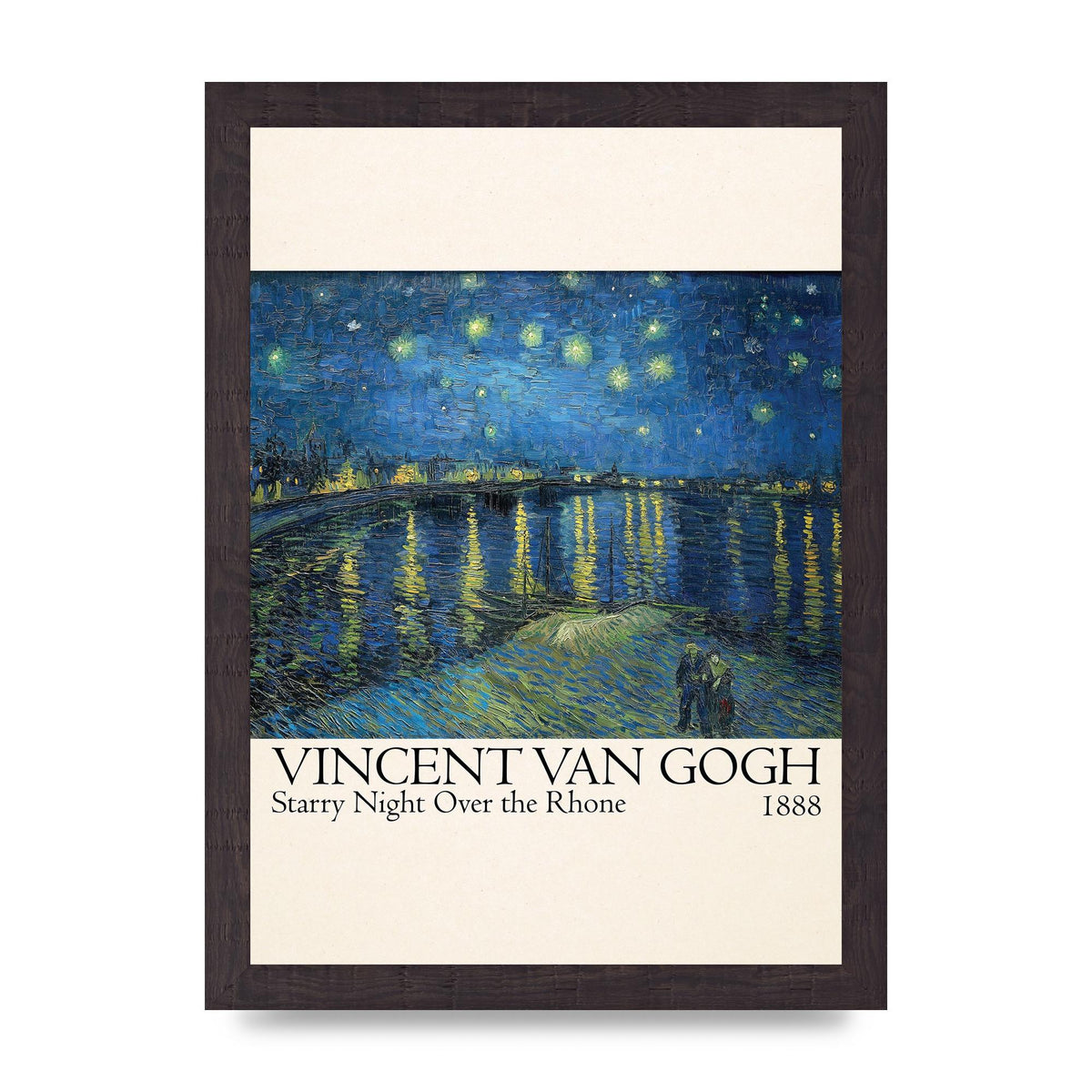 Vincent Van Gogh Starry Night Over The Rhone 1888 Wall Art - A4 framed