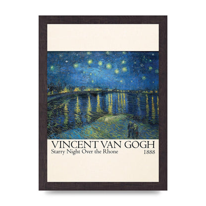 Vincent Van Gogh Starry Night Over The Rhone 1888 Wall Art - A4 framed