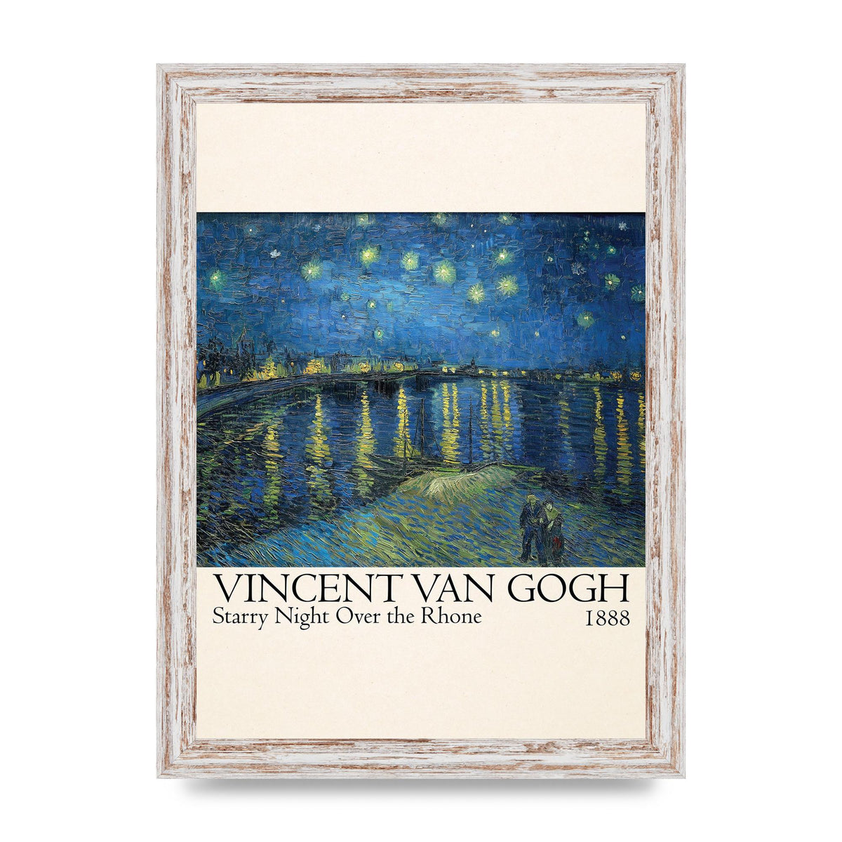 Vincent Van Gogh Starry Night Over The Rhone 1888 Wall Art - A4 framed