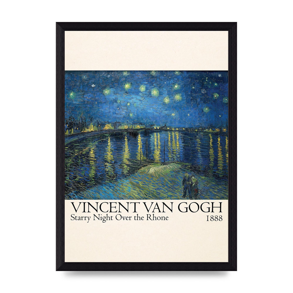 Vincent Van Gogh Starry Night Over The Rhone 1888 Wall Art - A4 framed