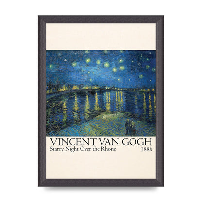 Vincent Van Gogh Starry Night Over The Rhone 1888 Wall Art - A4 framed