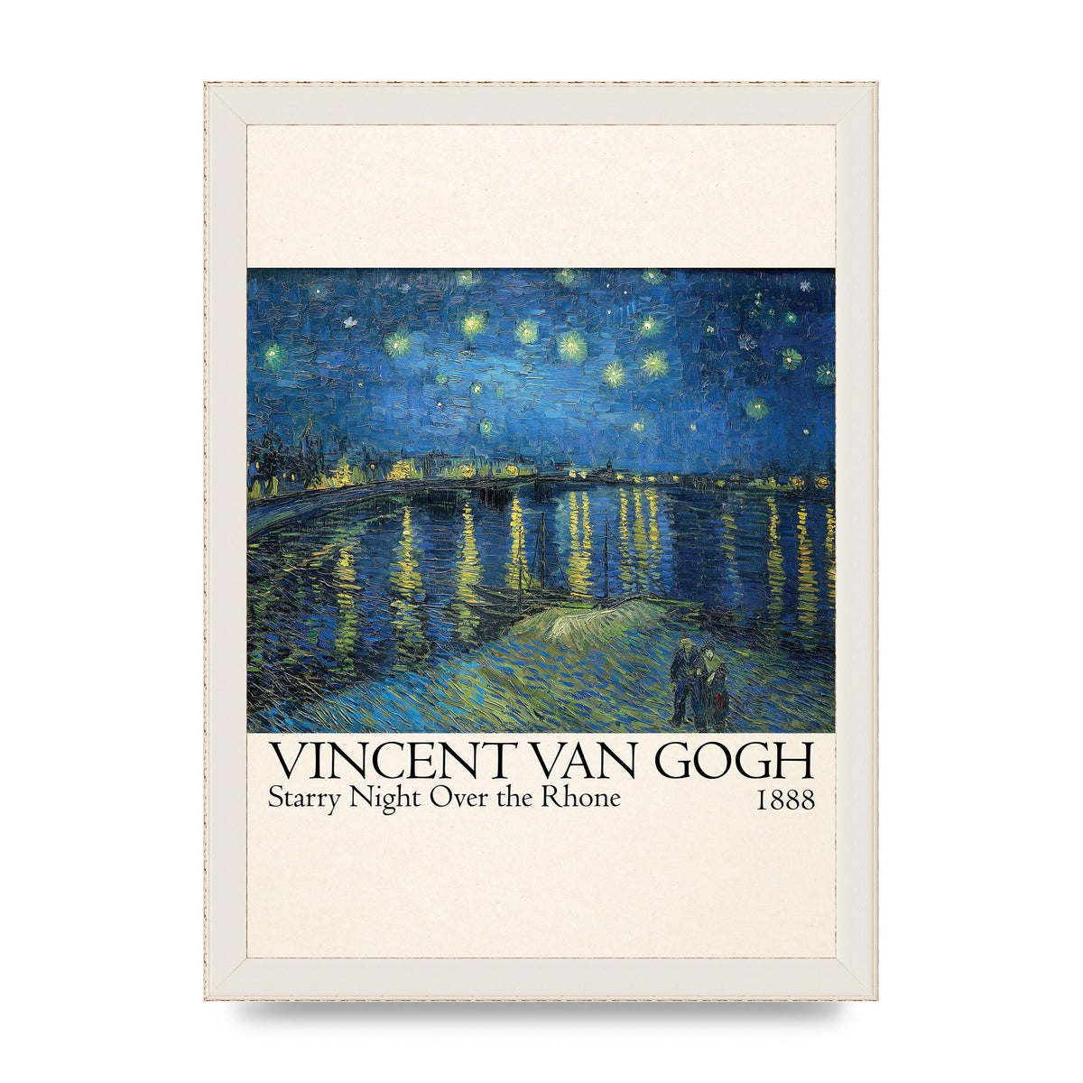 Vincent Van Gogh Starry Night Over The Rhone 1888 Wall Art - A4 framed
