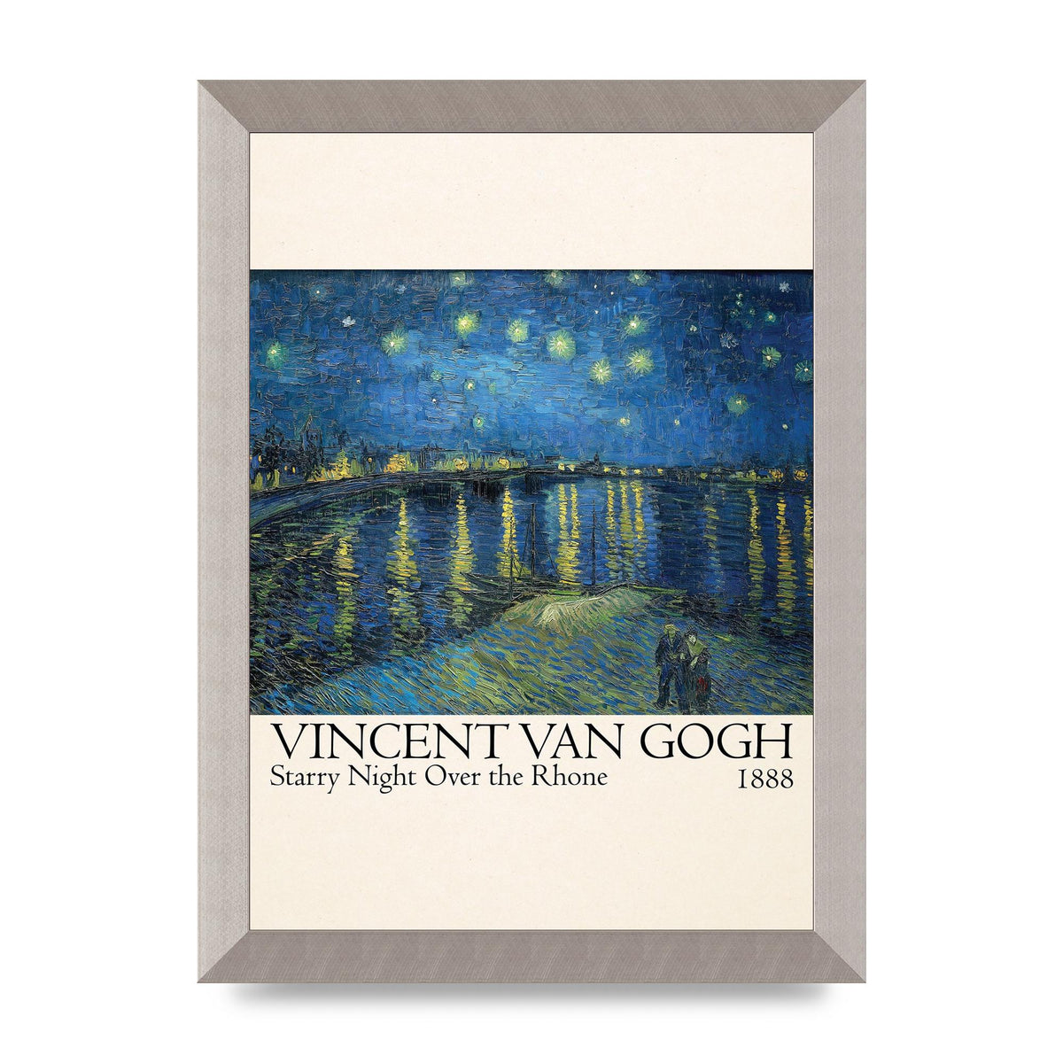 Vincent Van Gogh Starry Night Over The Rhone 1888 Wall Art - A4 framed