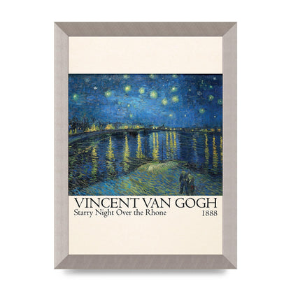 Vincent Van Gogh Starry Night Over The Rhone 1888 Wall Art - A4 framed