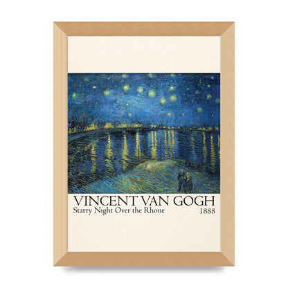 Vincent Van Gogh Starry Night Over The Rhone 1888 Wall Art - A4 framed