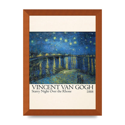 Vincent Van Gogh Starry Night Over The Rhone 1888 Wall Art - A4 framed