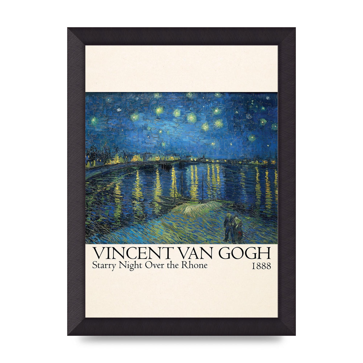 Vincent Van Gogh Starry Night Over The Rhone 1888 Wall Art - A4 framed