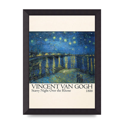 Vincent Van Gogh Starry Night Over The Rhone 1888 Wall Art - A4 framed