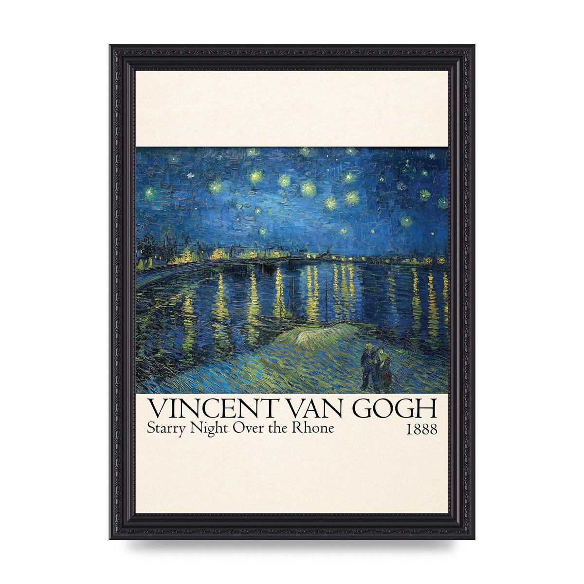 Vincent Van Gogh Starry Night Over The Rhone 1888 Wall Art - A4 framed
