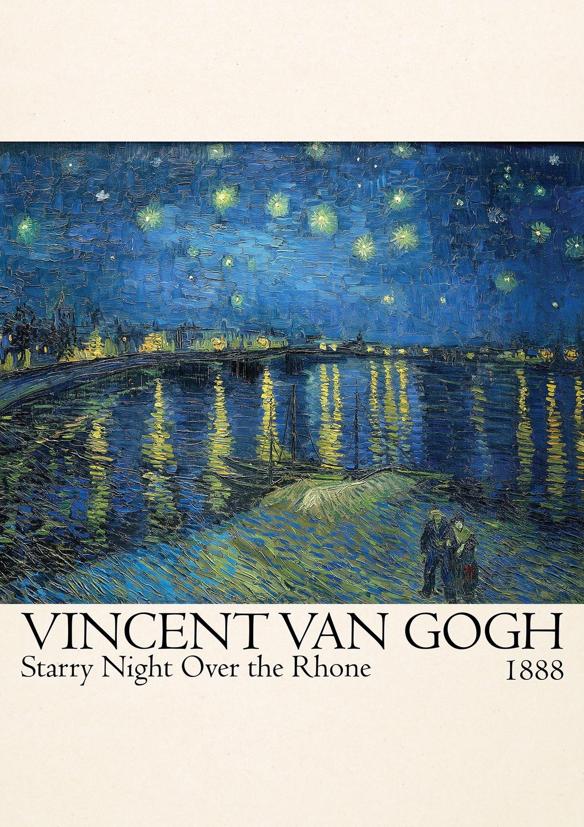 Vincent Van Gogh Starry Night Over The Rhone 1888 Wall Art - detail