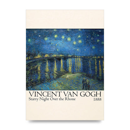 Vincent Van Gogh Starry Night Over The Rhone 1888 Wall Art - unframed print