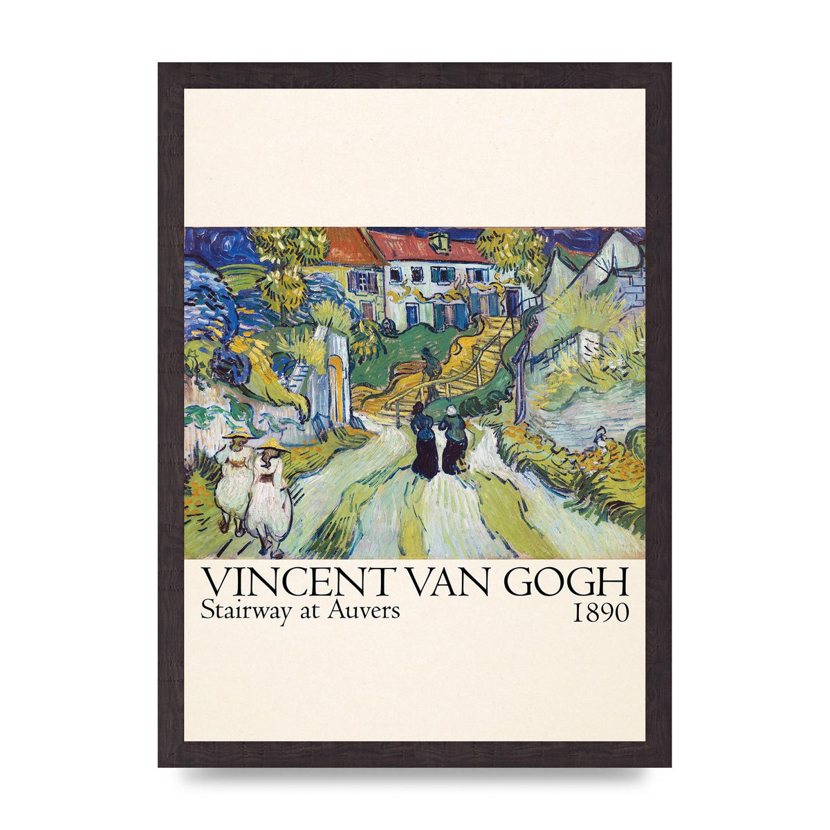 Vincent Van Gogh Stairway At Auvers 1890 Art For The Home - A3 framed