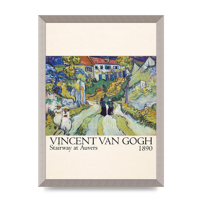 Vincent Van Gogh Stairway At Auvers 1890 Art For The Home - A3 framed