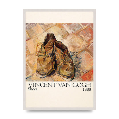 Vincent Van Gogh Shoes 1888 Printed Poster - A2 framed