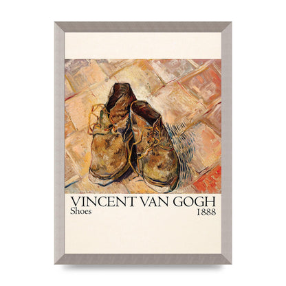 Vincent Van Gogh Shoes 1888 Printed Poster - A3 framed