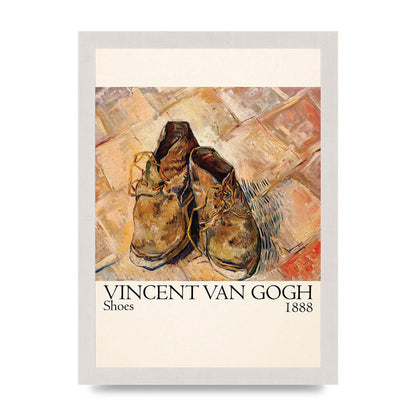 Vincent Van Gogh Shoes 1888 Printed Poster - A4 framed