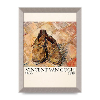 Vincent Van Gogh Shoes 1888 Printed Poster - A4 framed
