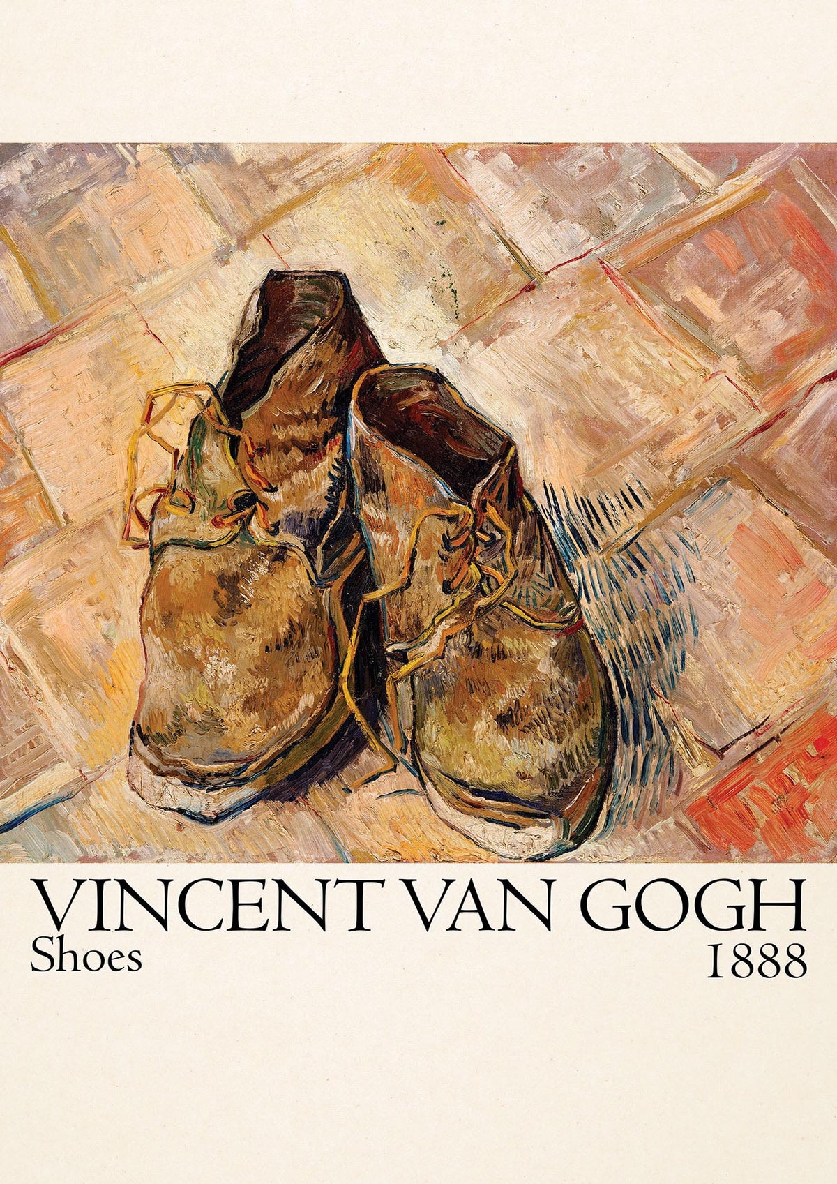 Vincent Van Gogh Shoes 1888 Printed Poster - detail