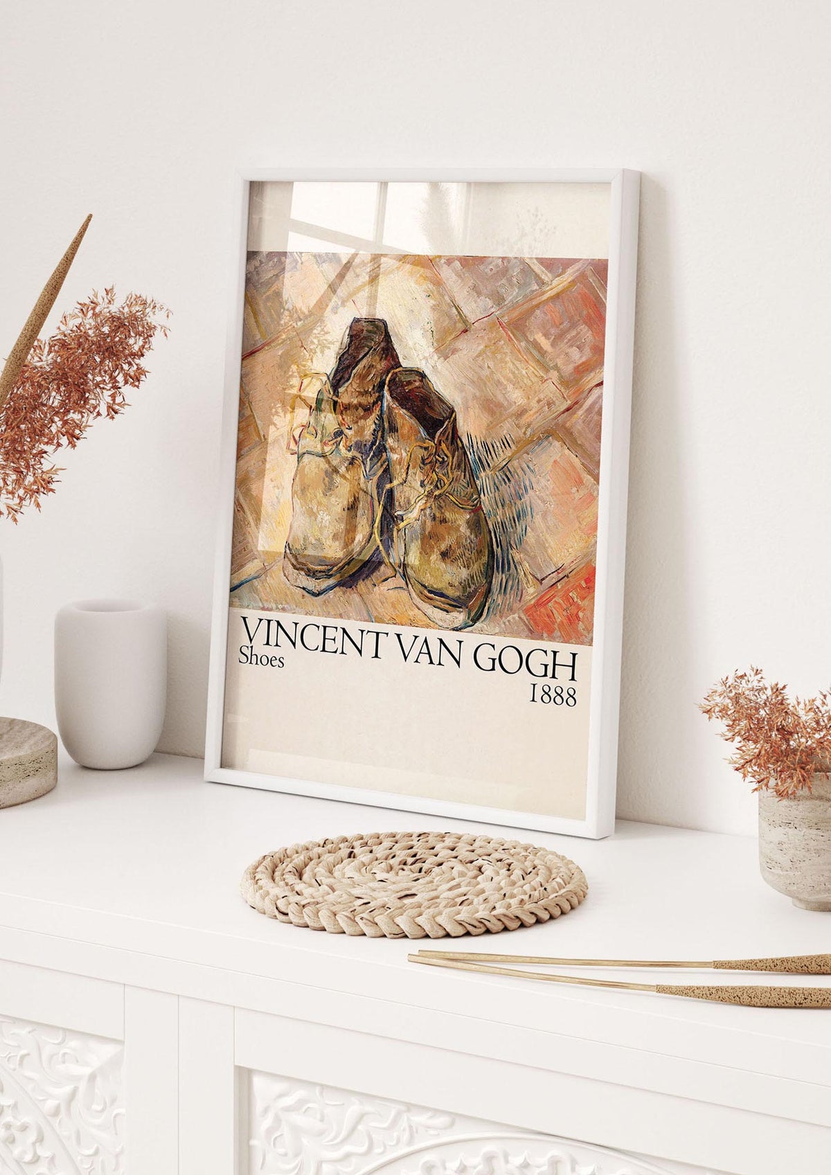 Vincent Van Gogh Shoes 1888 Printed Poster - hall 1
