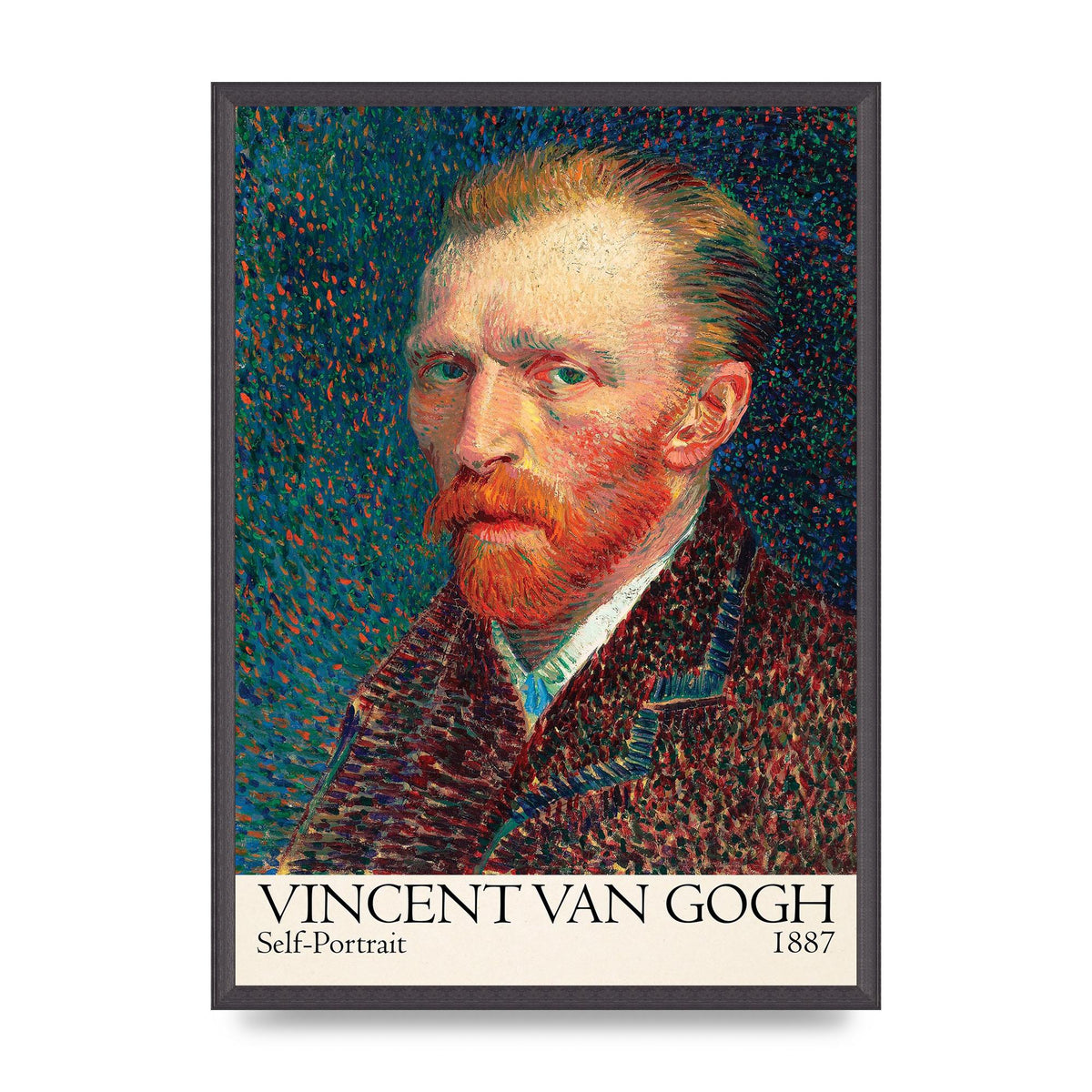 Vincent Van Gogh Self Portrait 1887 Wall Art - A2 framed