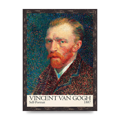 Vincent Van Gogh Self Portrait 1887 Wall Art - A3 framed