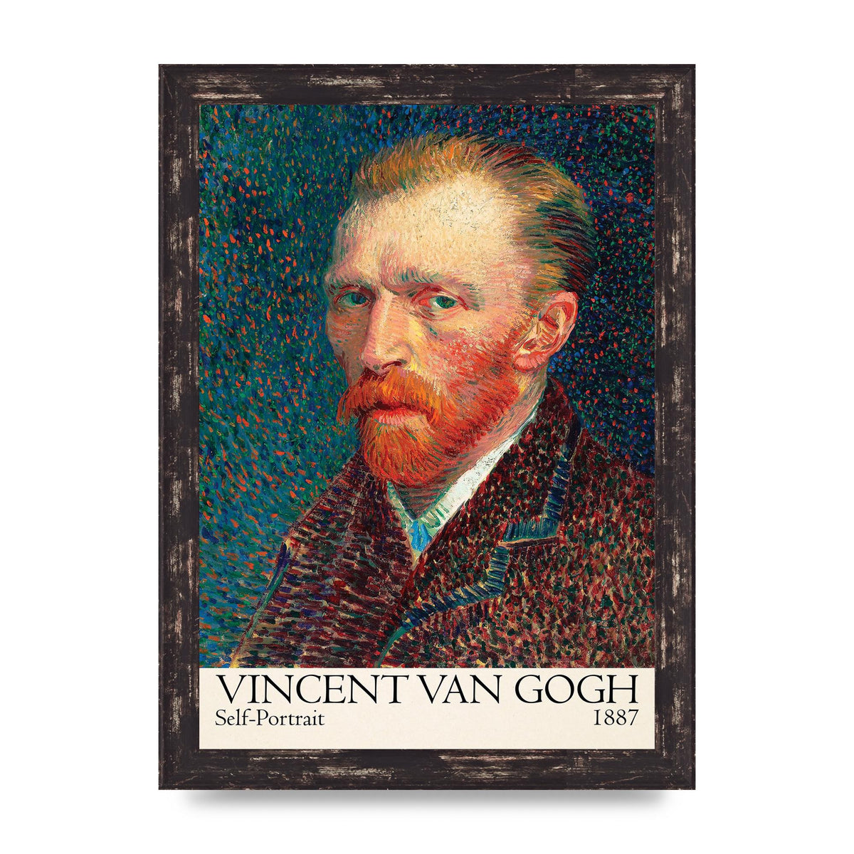 Vincent Van Gogh Self Portrait 1887 Wall Art - A4 framed